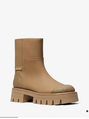 Michael Kors Sydra husk color Lug Sole Ankle Boot